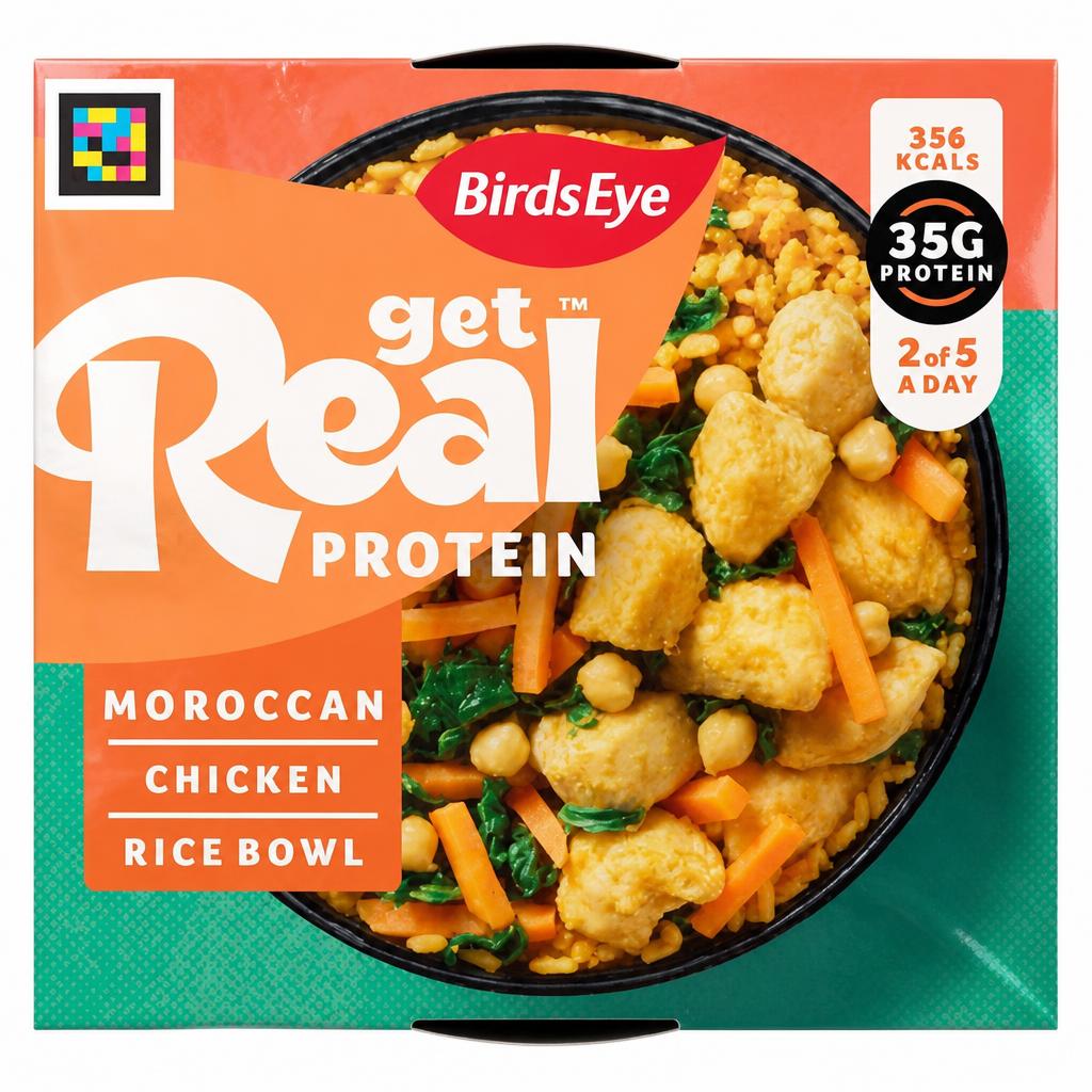 Birds Eye Get Real Protein Moroccan Chicken Rice Bowl 350g