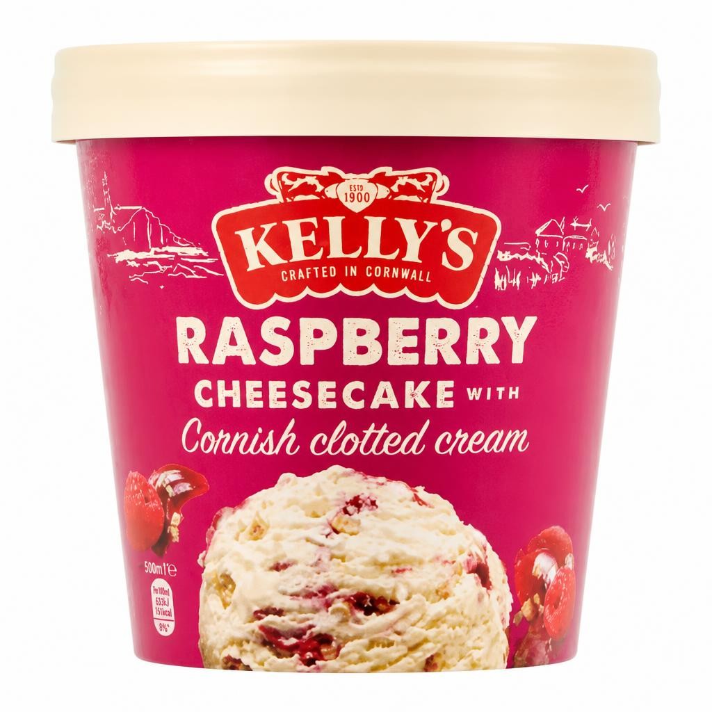 Kelly's Raspberry Cheesecake with Cornish Clotted Cream 425ml