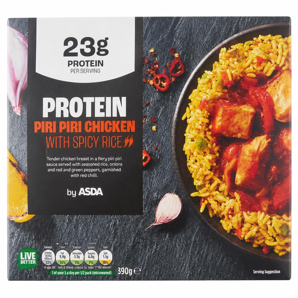Asda Protein Piri Piri Chicken with Spicy Rice 400g