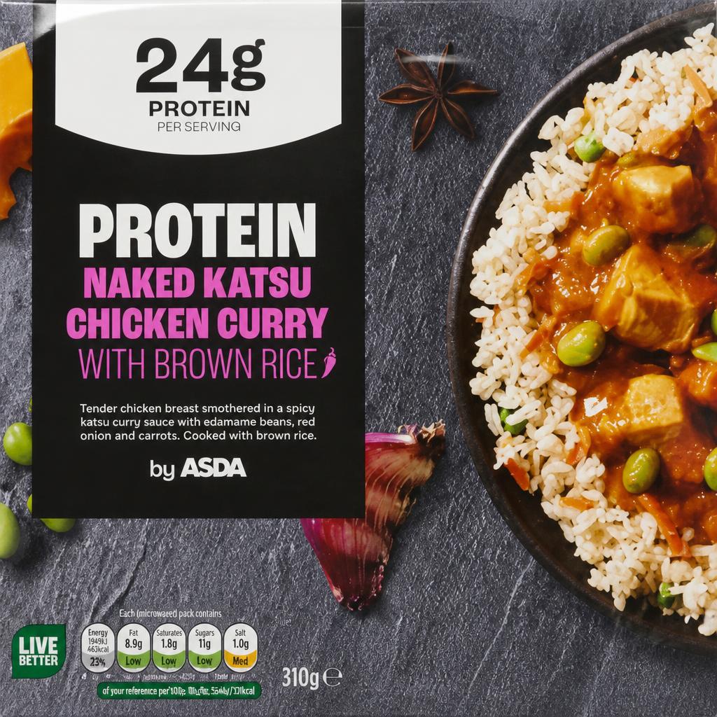 ASDA Protein Naked Katsu Chicken Curry with Brown Rice 400g