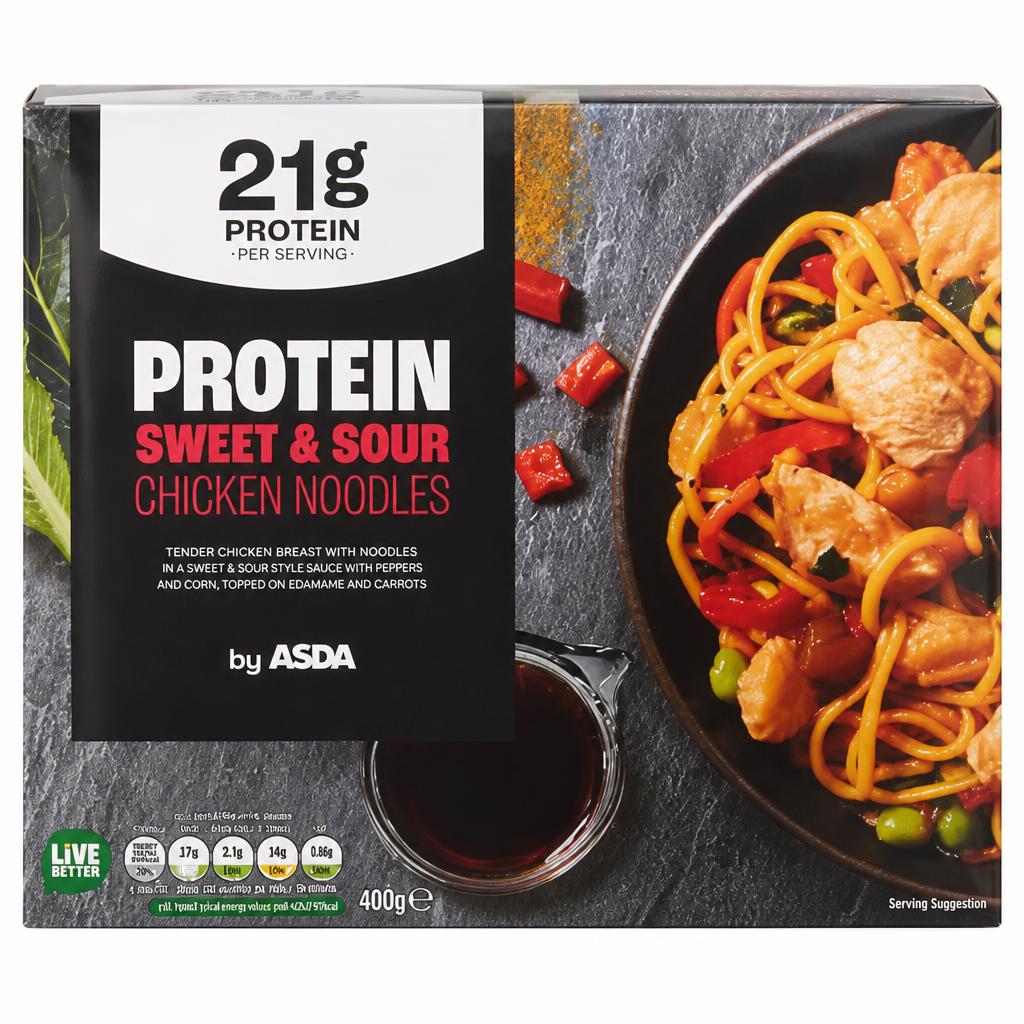 ASDA Protein Sweet & Sour Chicken Noodles 400g