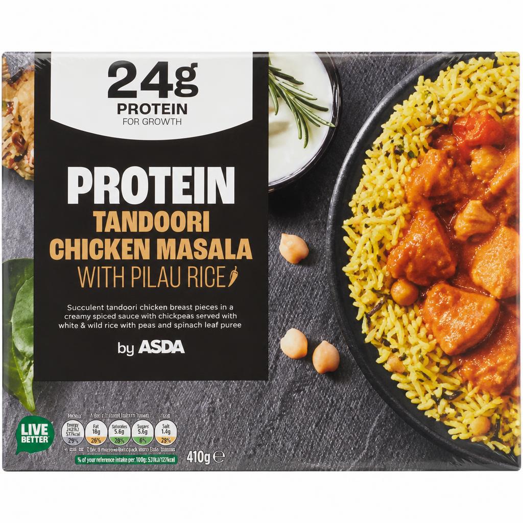 ASDA Protein Tandoori Chicken Masala with Pilau Rices 400g