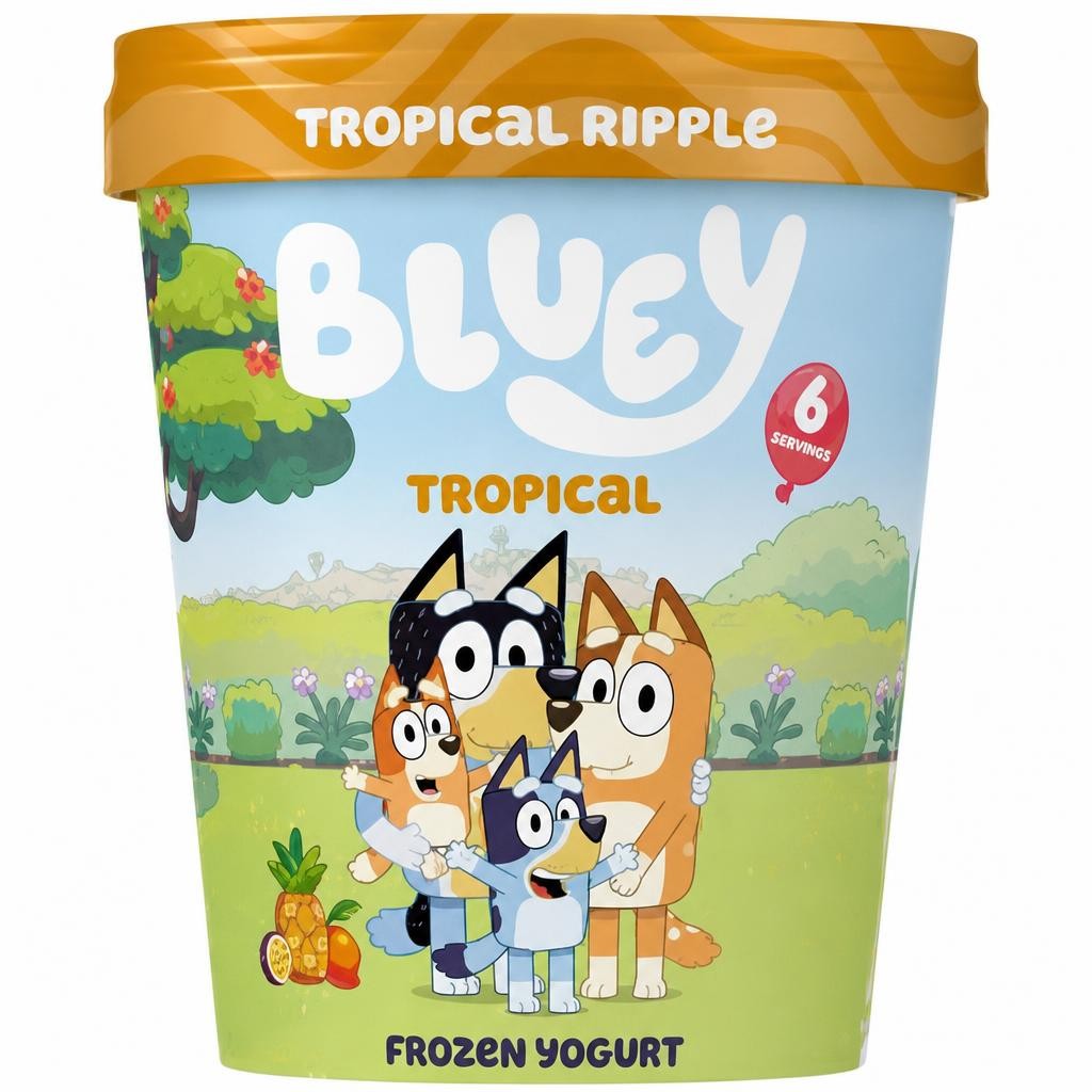 Bluey Tropical Frozen Yogurt 480ml