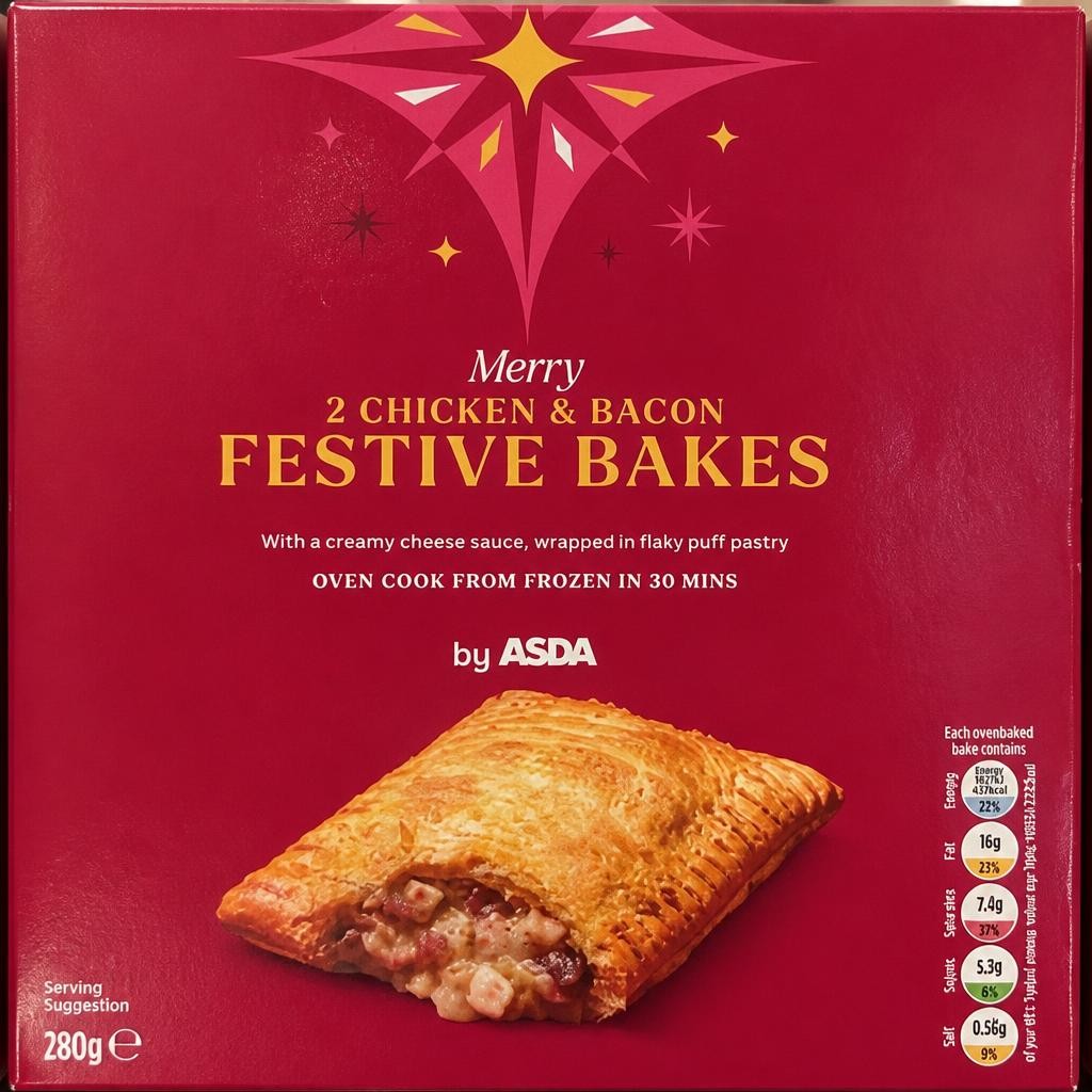 ASDA 2 Merry Chicken & Bacon Festive Bakes 280g
