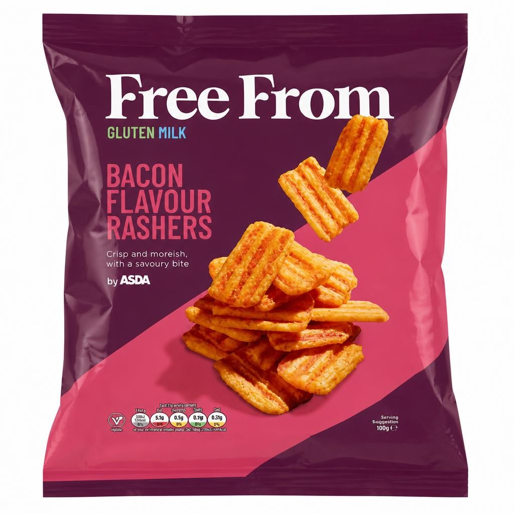 ASDA Free From Free From by  Bacon Flavour Rashers 150g