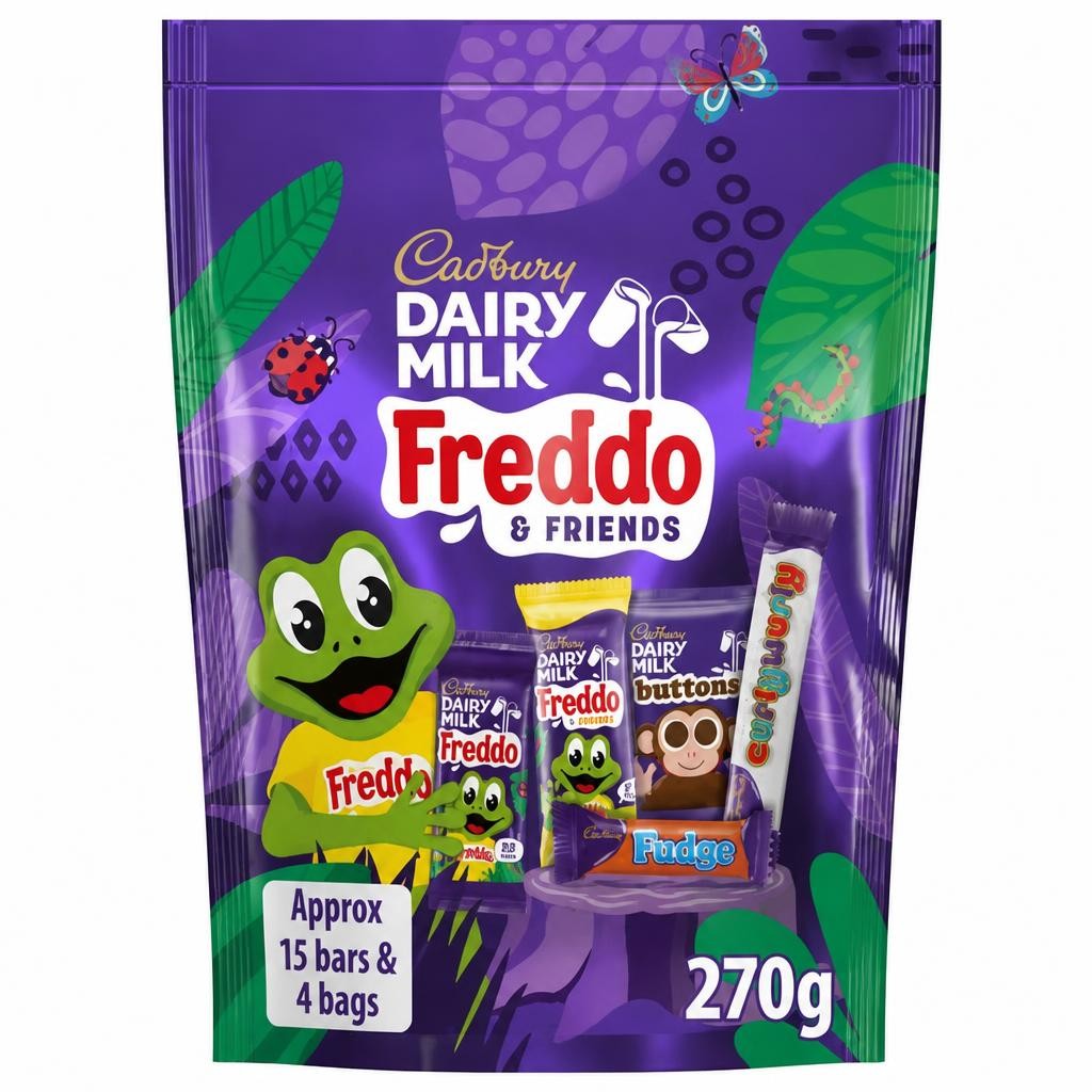 Cadbury Dairy Milk Freddo & Friends Mixed Chocolate Pouch 270g