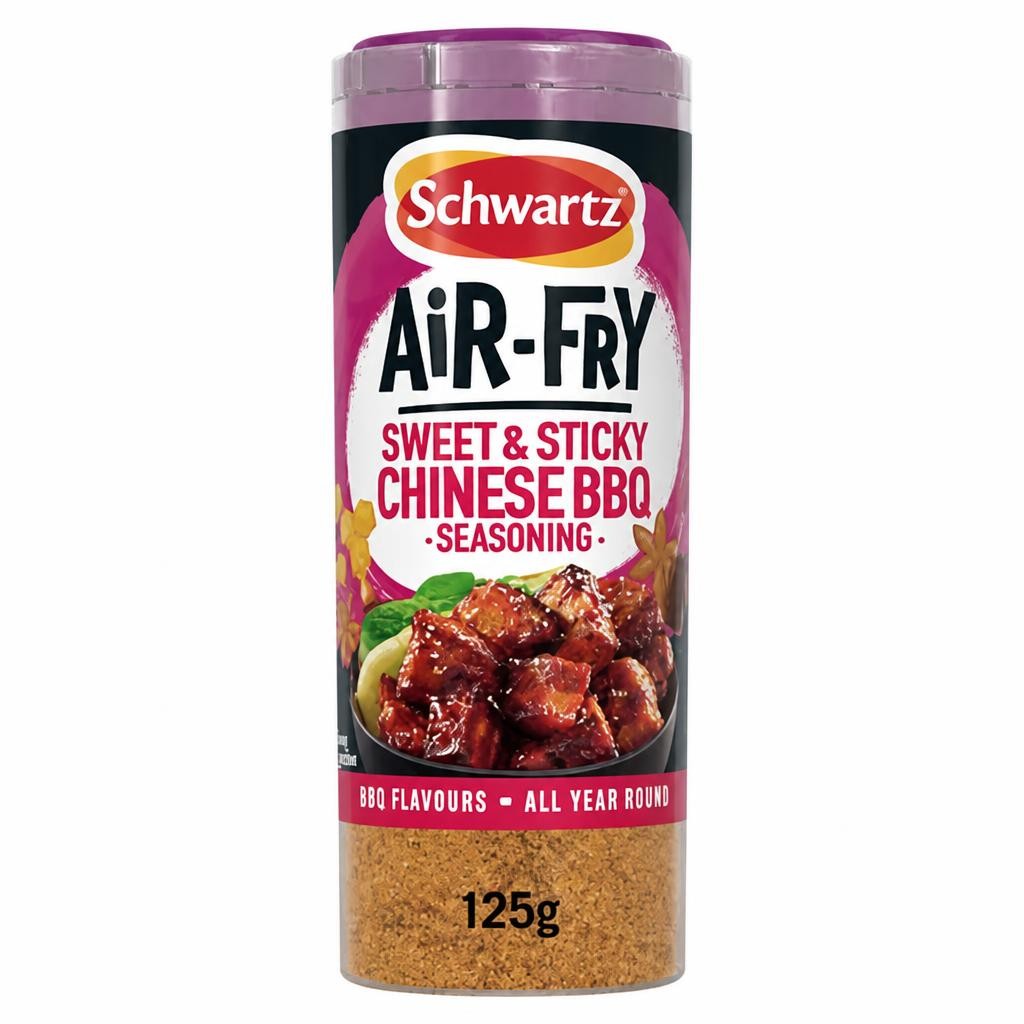 Schwartz Air Fryer Sweet & Sticky Chinese BBQ Seasoning Drum 125g
