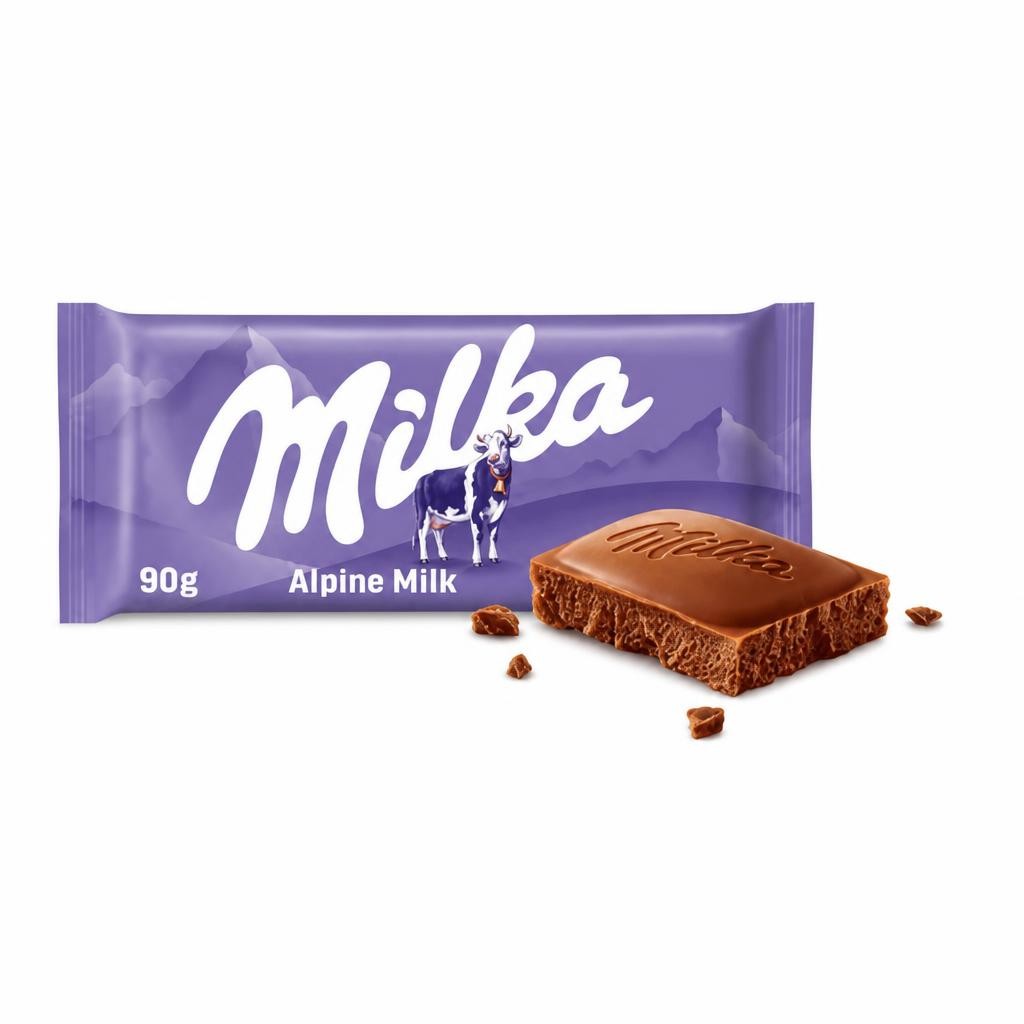Milka Alpine Milk Chocolate Bar 90g