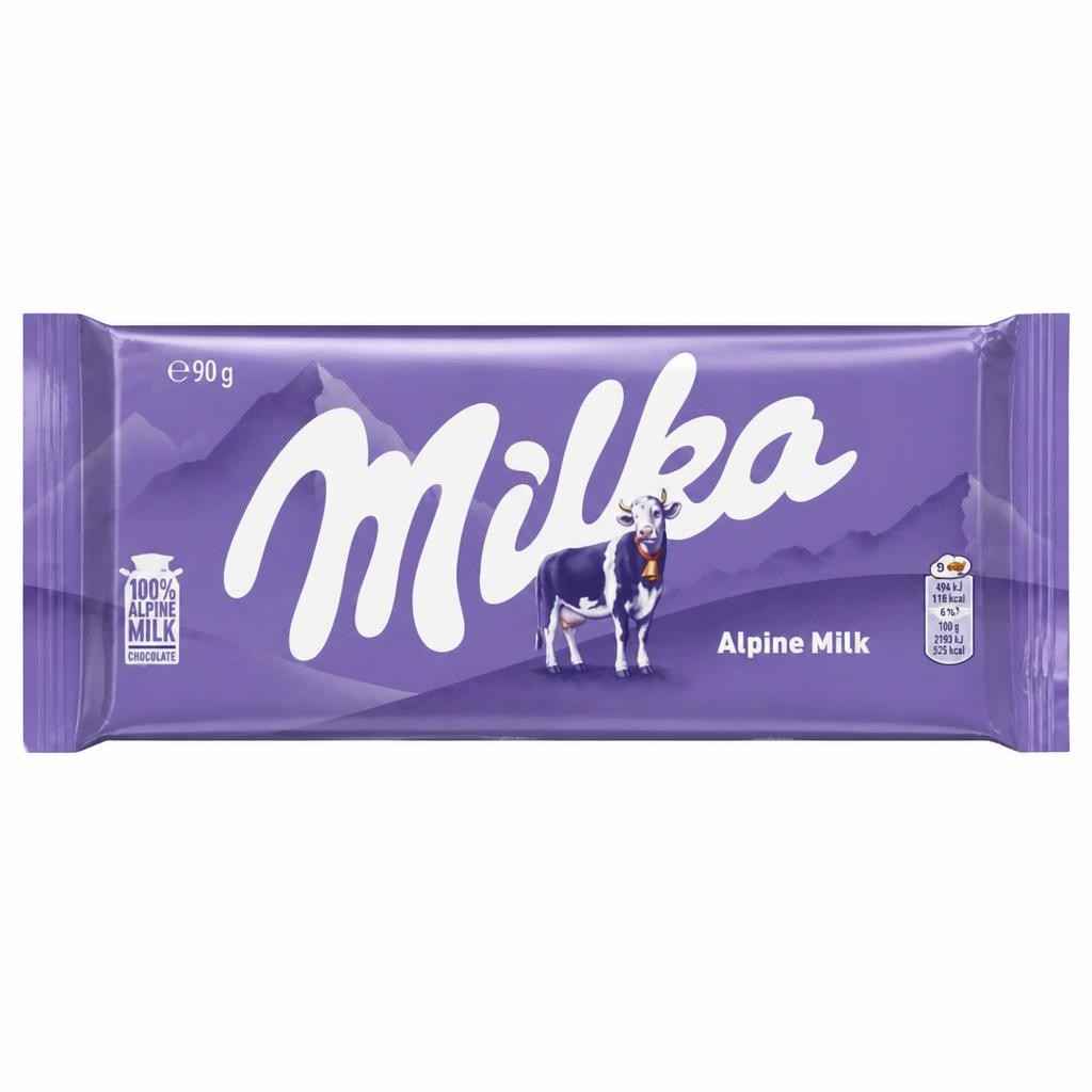 Milka Alpine Milk Chocolate Bar 90g