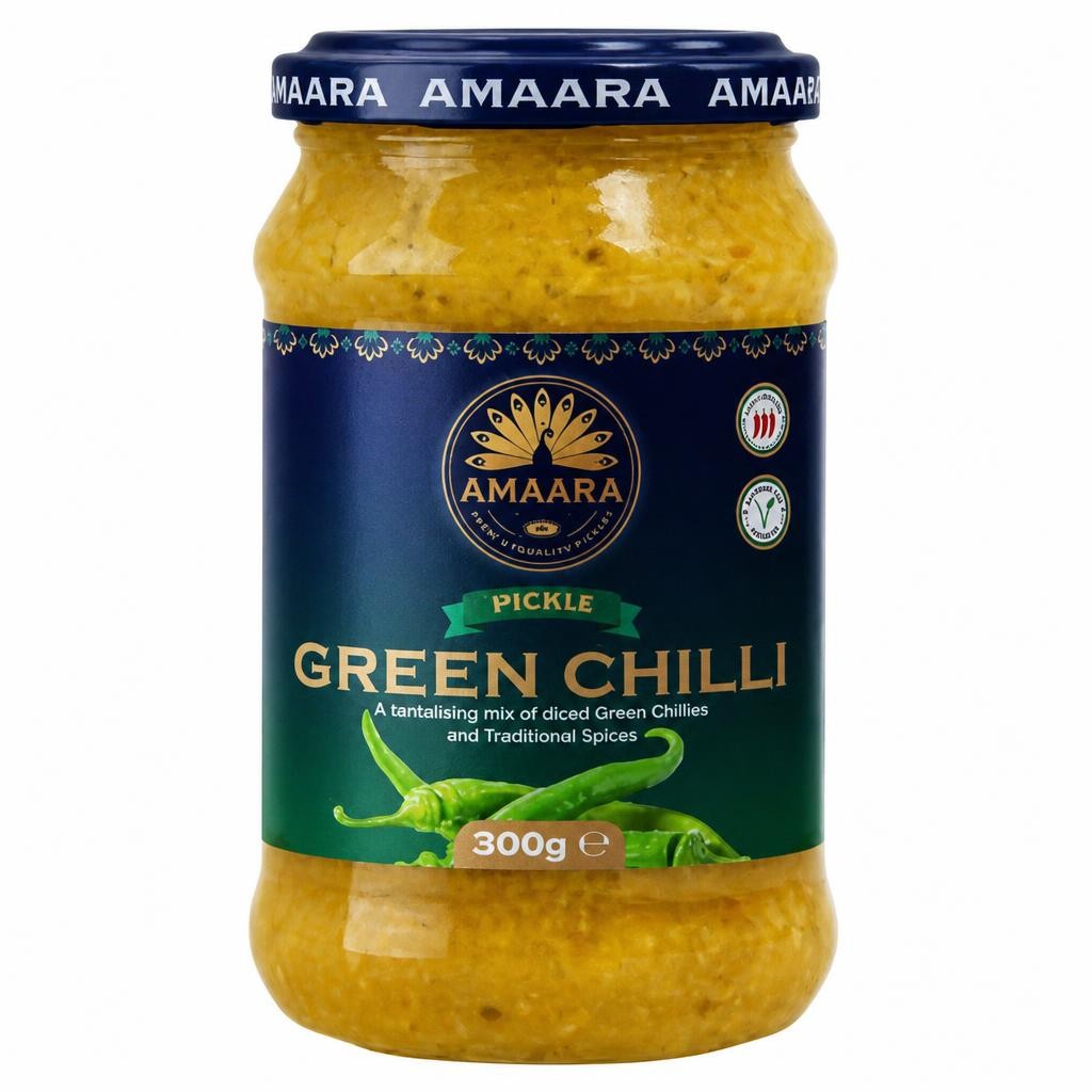 Amaara Green Chilli Pickle 300g
