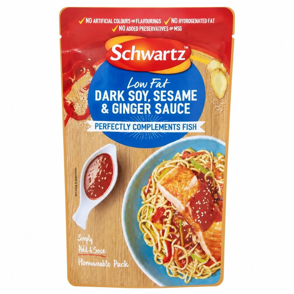 Schwartz Dark Soy, Sesame & Ginger Sauce For Fish 300g