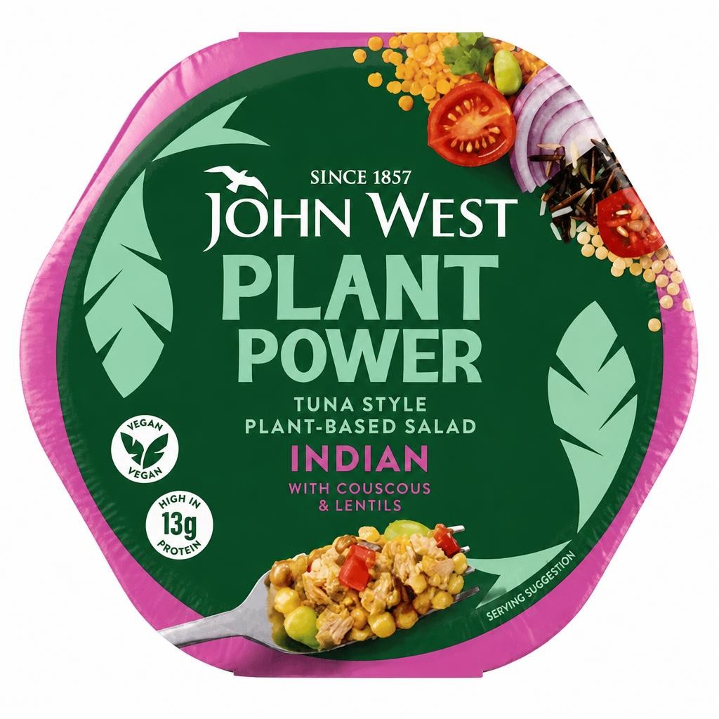 John West Plant Power Tuna Style Plant-Based Salad Indian with Couscous & Lentils 220g