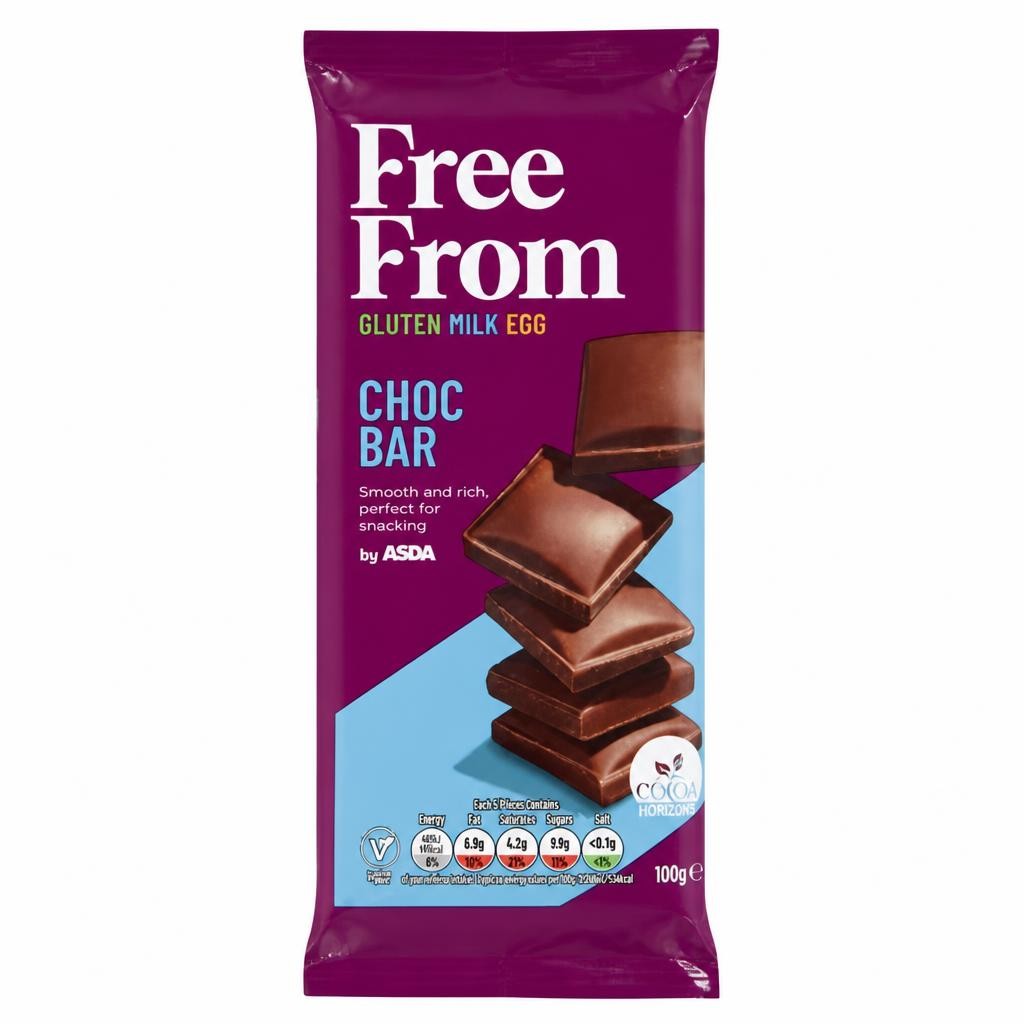 ASDA Free From by  Choc Bar 100g