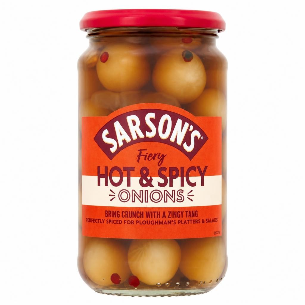 Sarsons Fiery Hot & Spicy Onions 460g