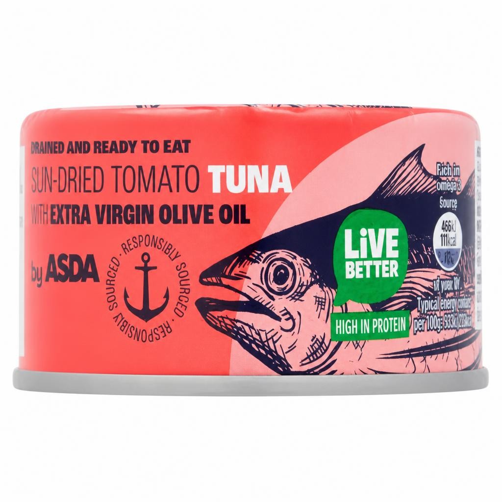 ASDA Sun-Dried Tomato Tuna with Extra Virgin Olive Oil 80g