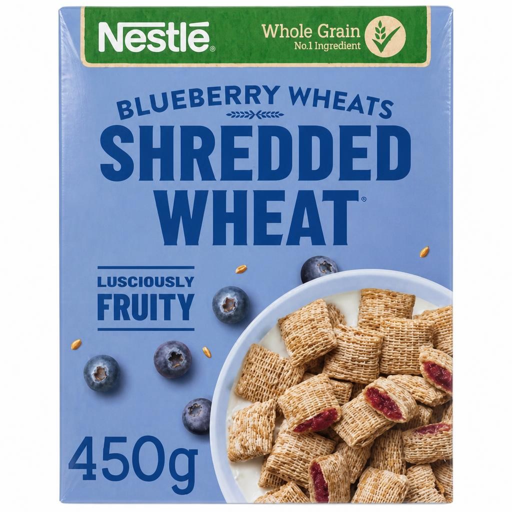 Nestlé Shredded Wheat Bitesize Blueberry Wheats Breakfast Cereal 450g
