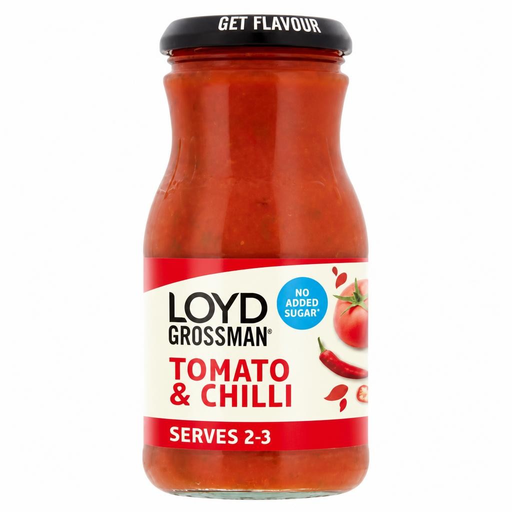 Loyd Grossman No Added Sugar Tomato & Chilli Pasta Sauce 350g