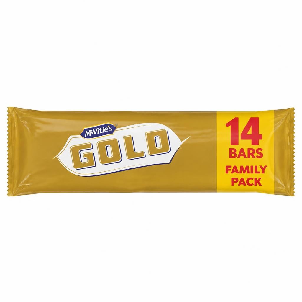 McVitie's Gold Caramel Biscuit Bars Multipack 14 Pack, 2x124g