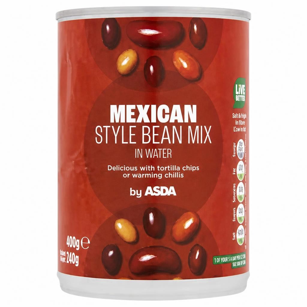 ASDA Mexican Style Bean Mix in Water 400g