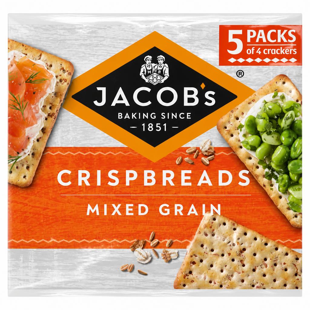 Jacob's Crispbreads Mixed Grain Crackers 5 x 30g, 190g