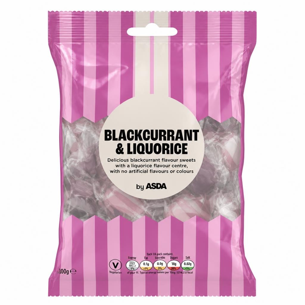 ASDA Blackcurrant & Liquorice 200g