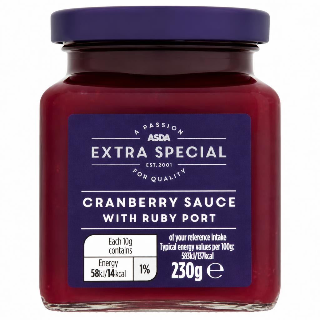 ASDA Extra Special Extra Special Cranberry Sauce with Ruby Port 230g
