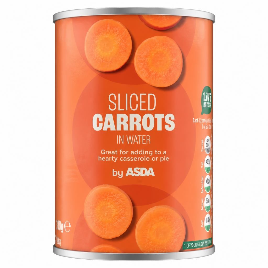 ASDA Sliced Carrots in Water 300g
