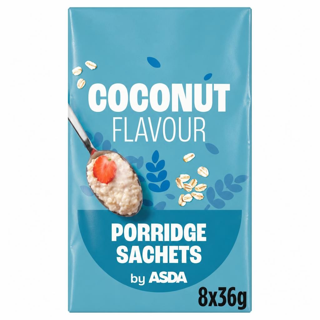 ASDA Coconut Flavour Porridge Sachets 8 x 36g (288g)