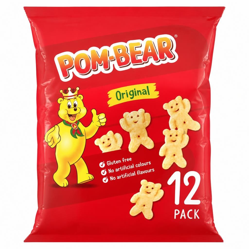 Pom Bear Original Multipack Crisps 12 Pack