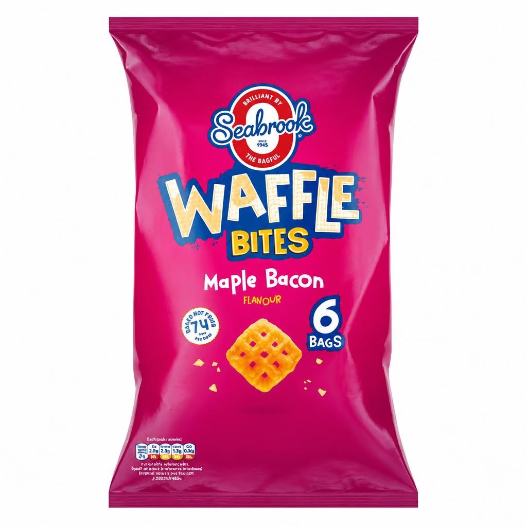 Seabrook Maple Bacon Flavour Waffle Bites 6 x 16g