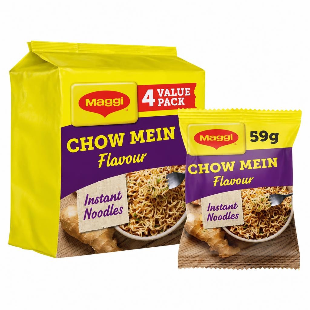Maggi Instant Noodles Chow Mein Flavour 4 x 59.2g