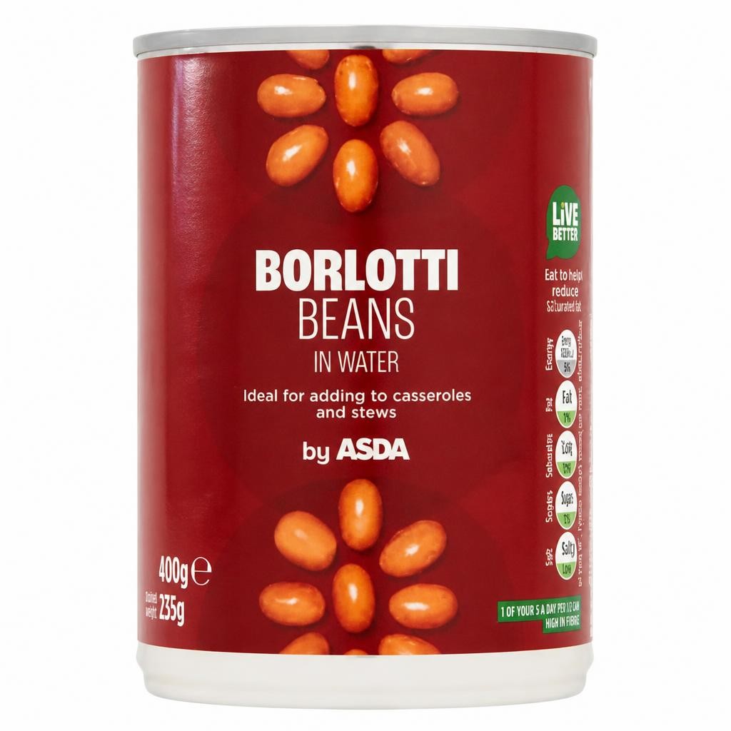 ASDA Borlotti Beans in Water 400g