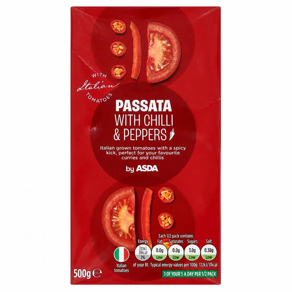 ASDA Passata with Chilli & Peppers 500g