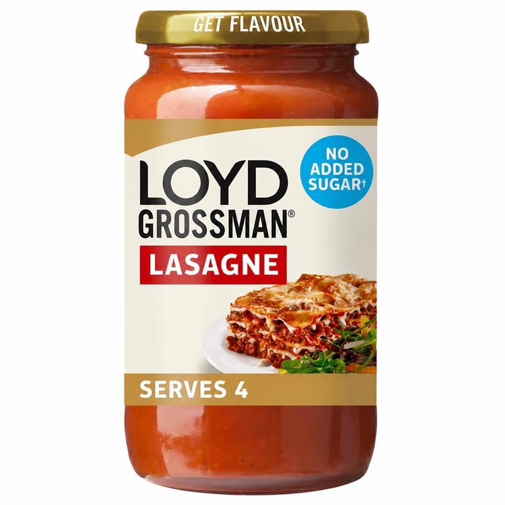 Loyd Grossman No Added Sugar Red Tomato Lasagne Pasta Sauce 450g