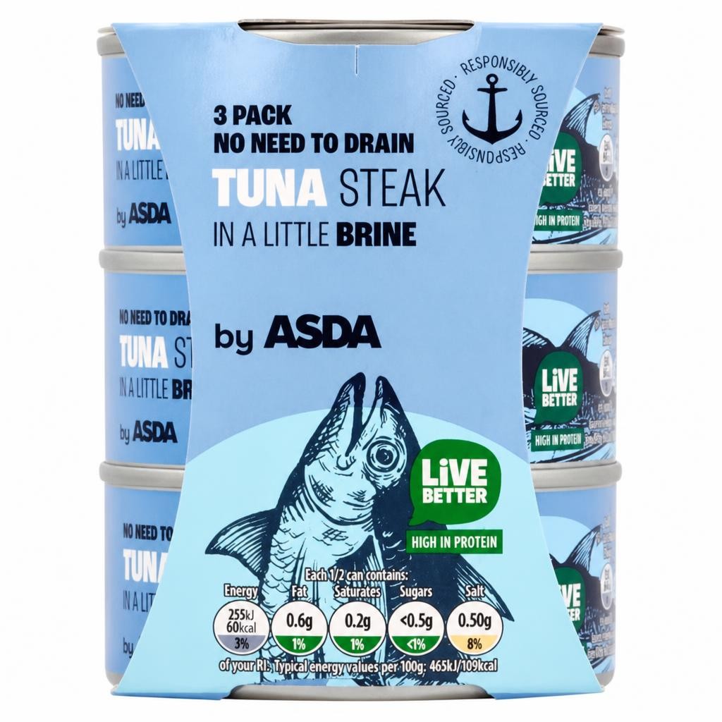 ASDA Tuna Steak in a Little Brine 3 x 110g (330g)