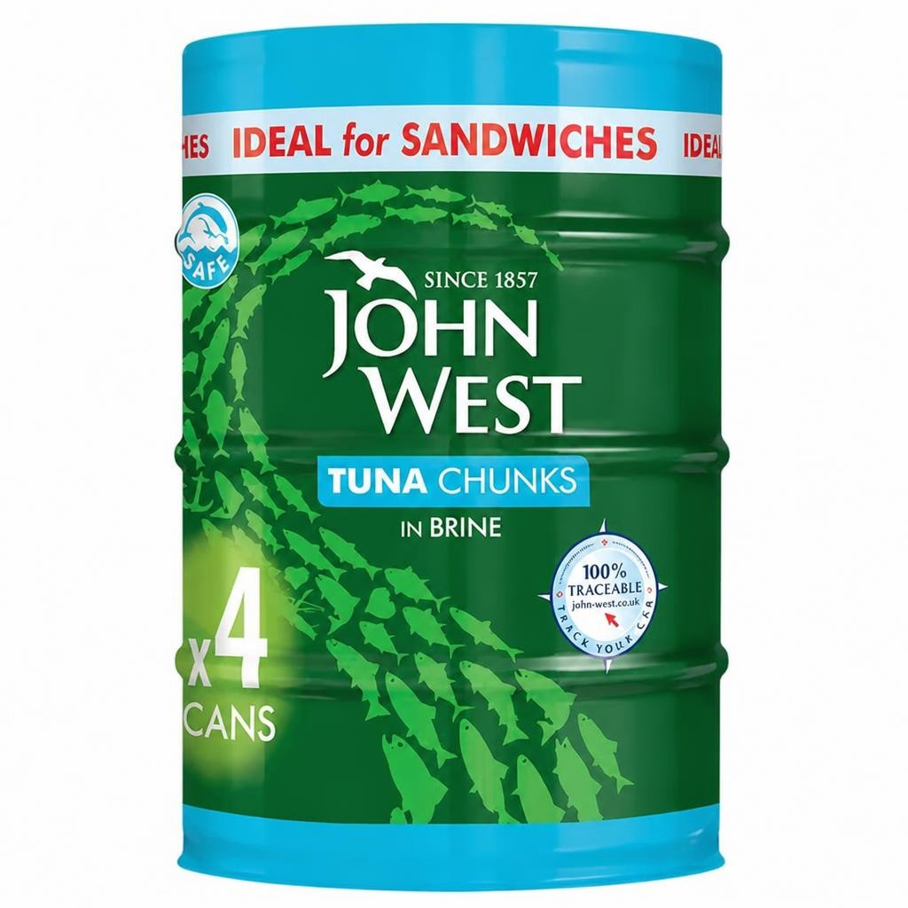 John West Tuna Chunks in Brine 4 x 132g