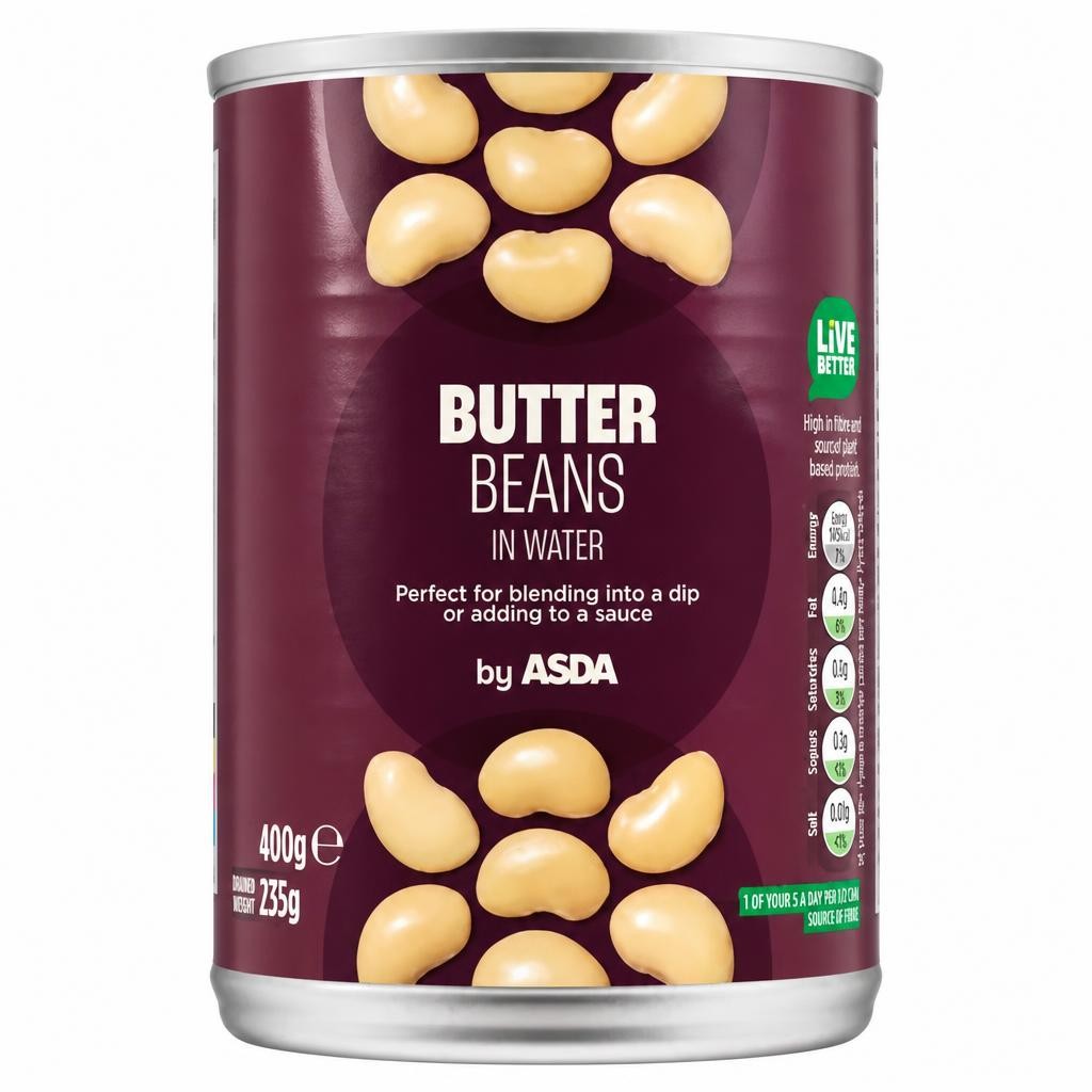 ASDA Butter Beans in Water 400g