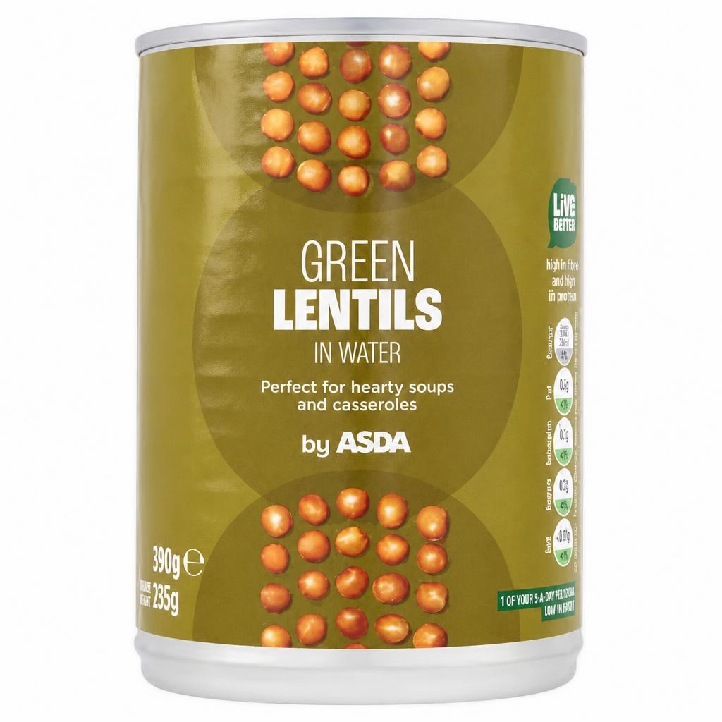 ASDA Green Lentils in Water 390g