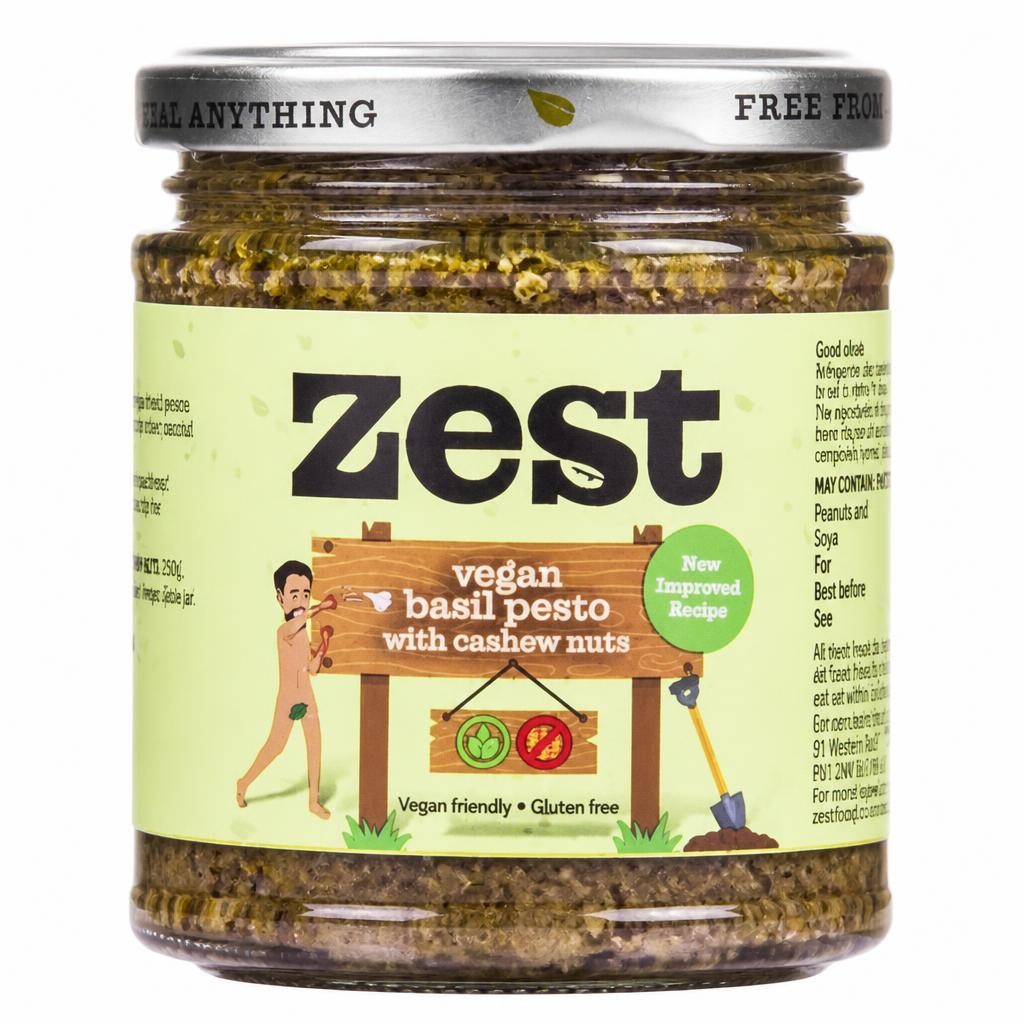 Zest Vegan Basil Pesto with Cashew Nuts 165g