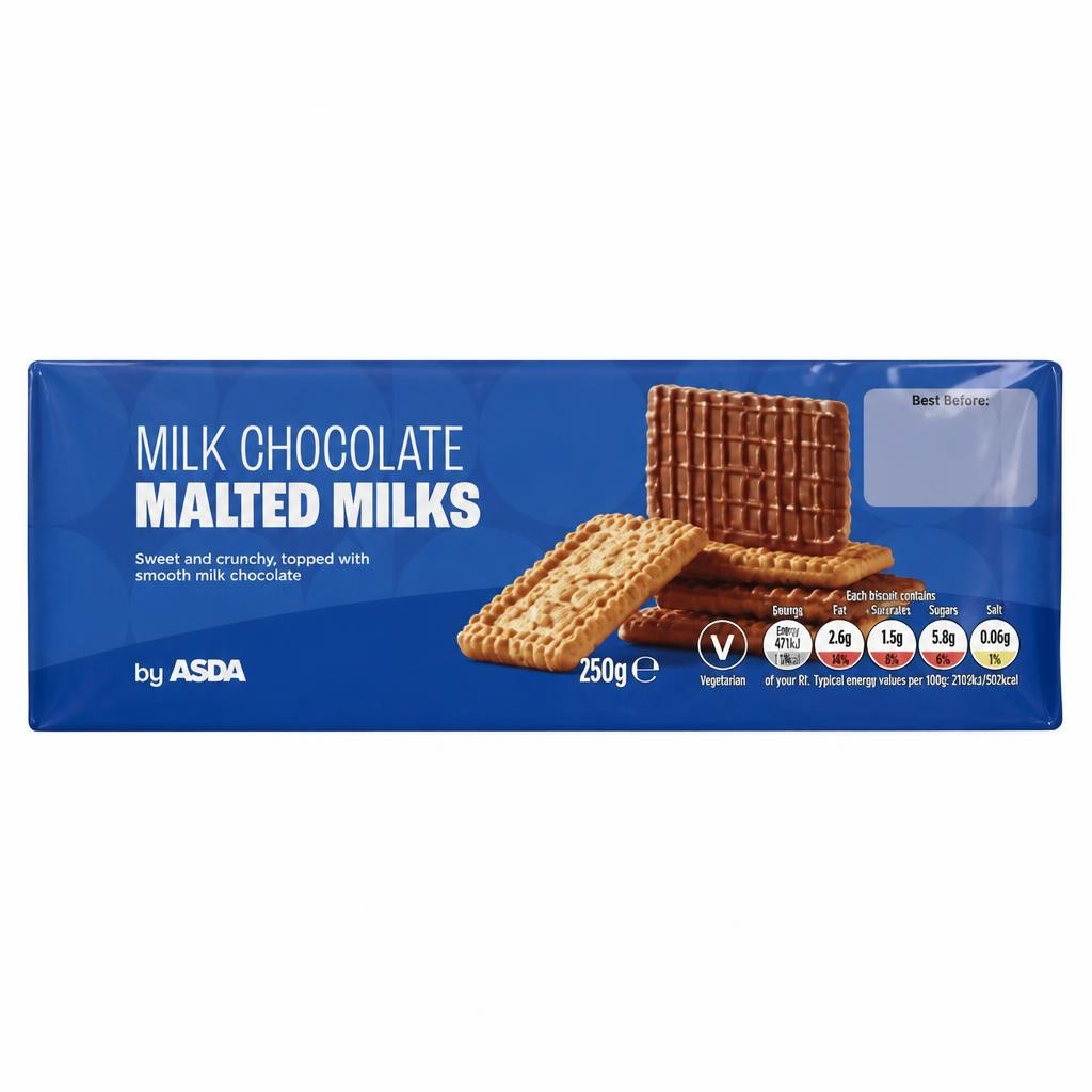ASDA Milk Chocolate Malted Milks 250g