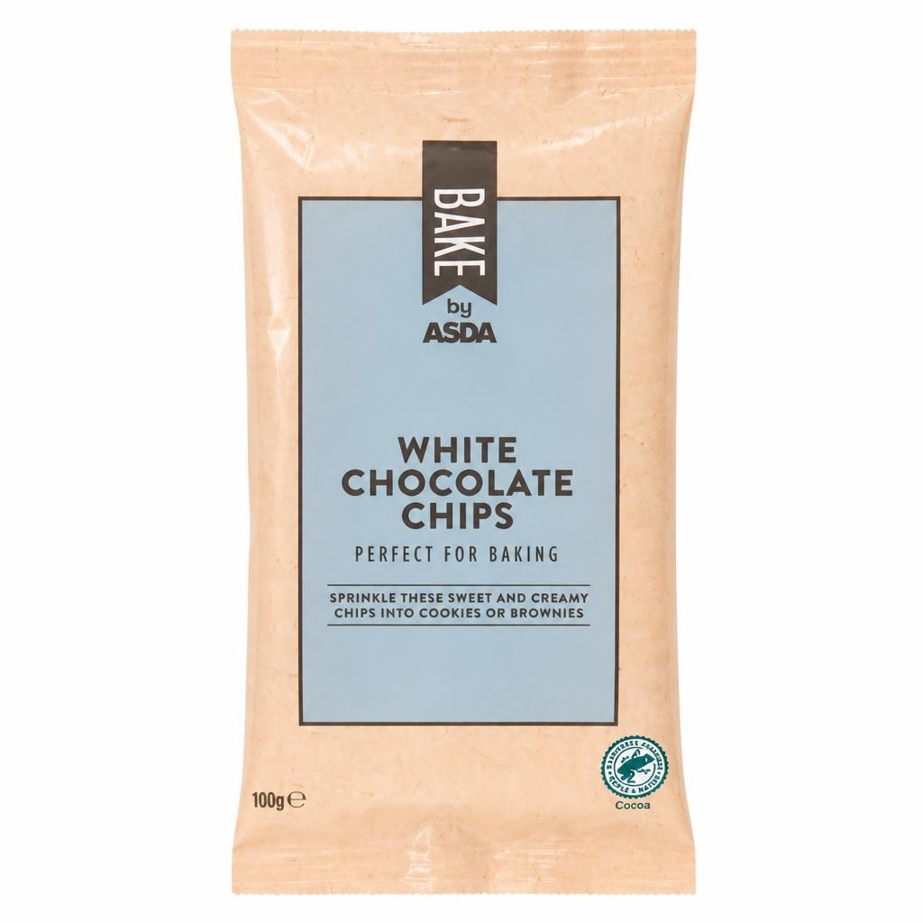 BAKE by ASDA White Chocolate Chips 100g