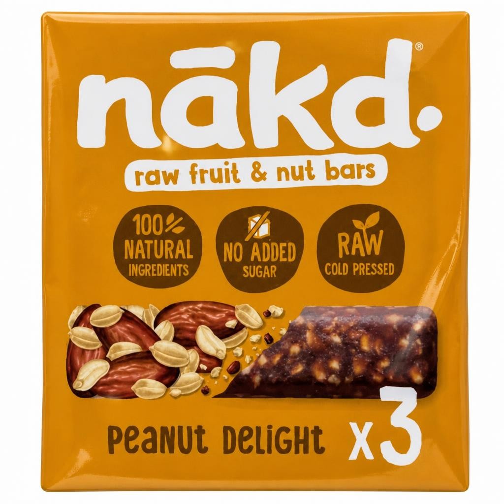 Nakd nakd. Peanut Delight Fruit & Nut Bars 3 x 35g