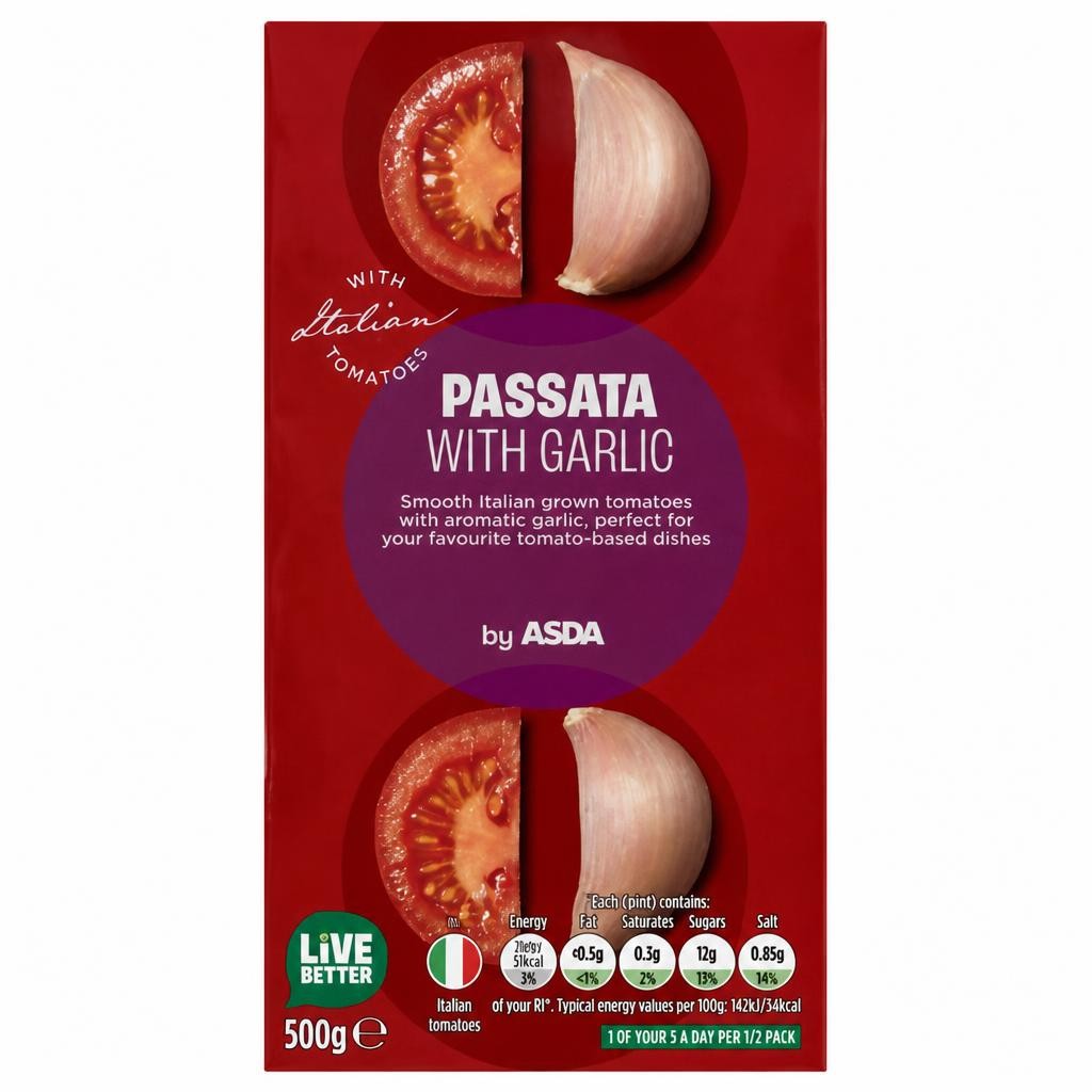 ASDA Passata with Garlic 500g