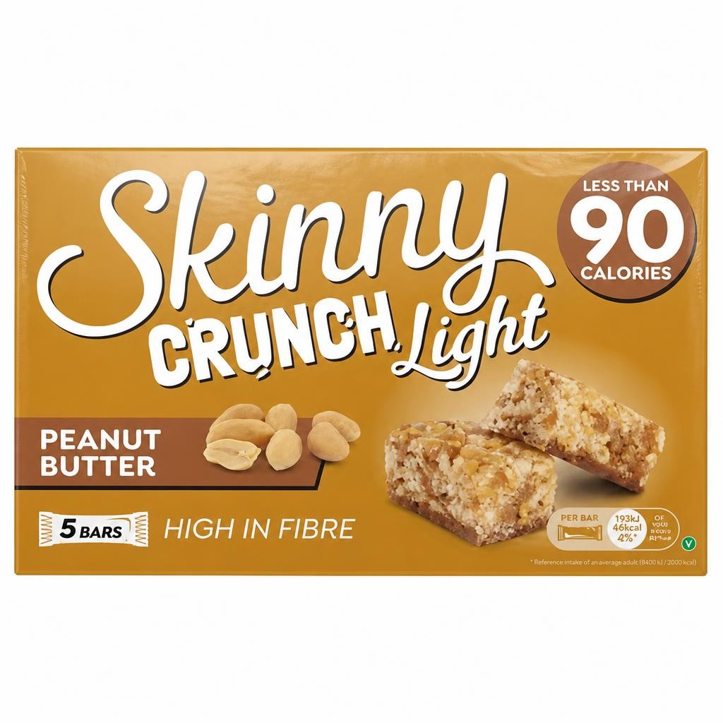 Skinny Crunch Crunch Light Peanut Butter Bars 5 x 20g