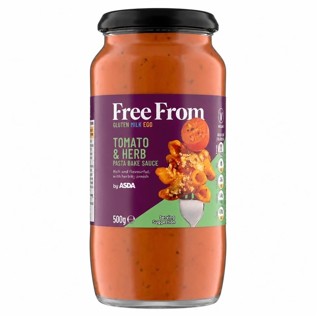 ASDA Free From Free From by  Tomato & Herb Pasta Bake Sauce 500g