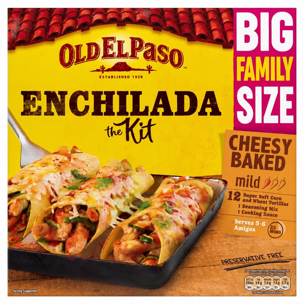 Old El Paso Family Pack Cheesy Baked Enchilada Kit 995g