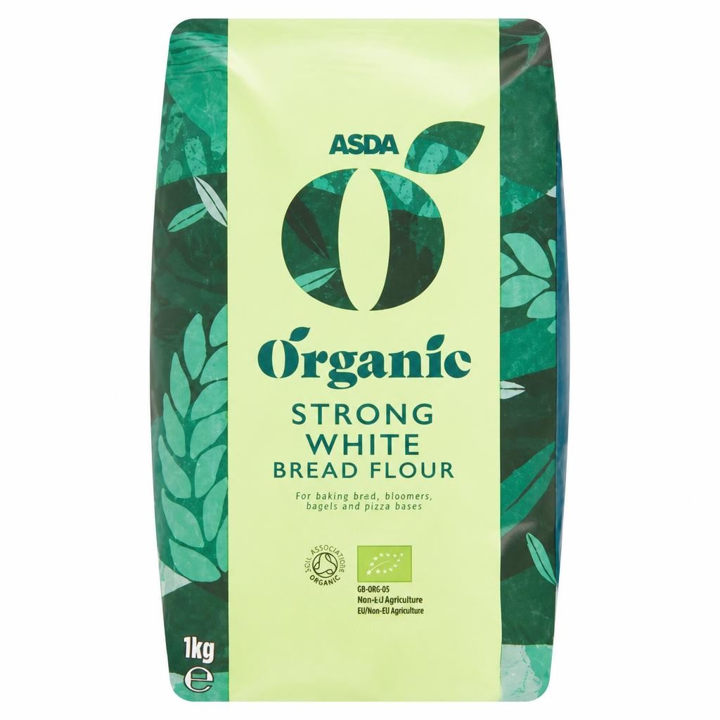 ASDA Organic Strong White Bread Flour 1kg