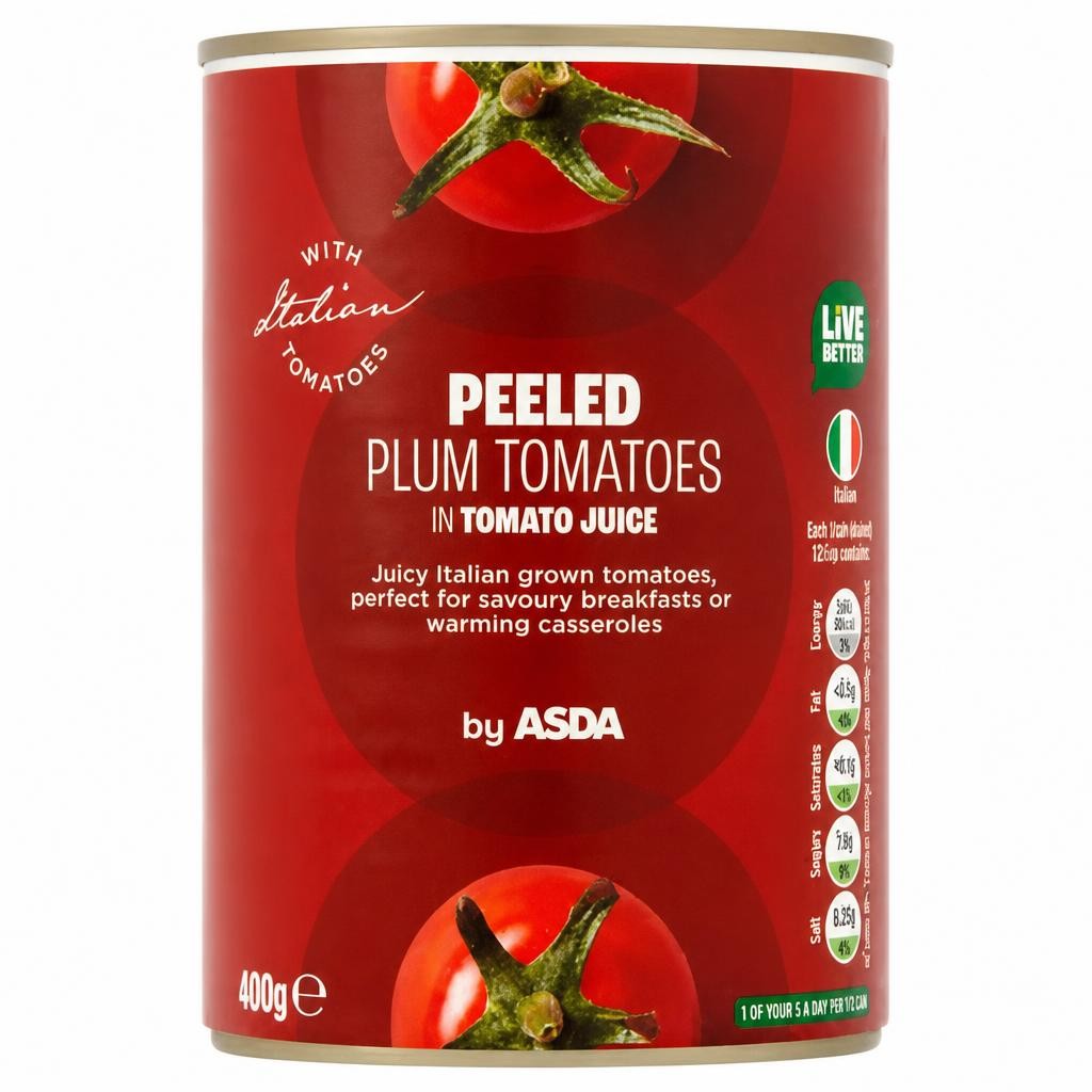 ASDA Peeled Plum Tomatoes in Tomato Juice 400g