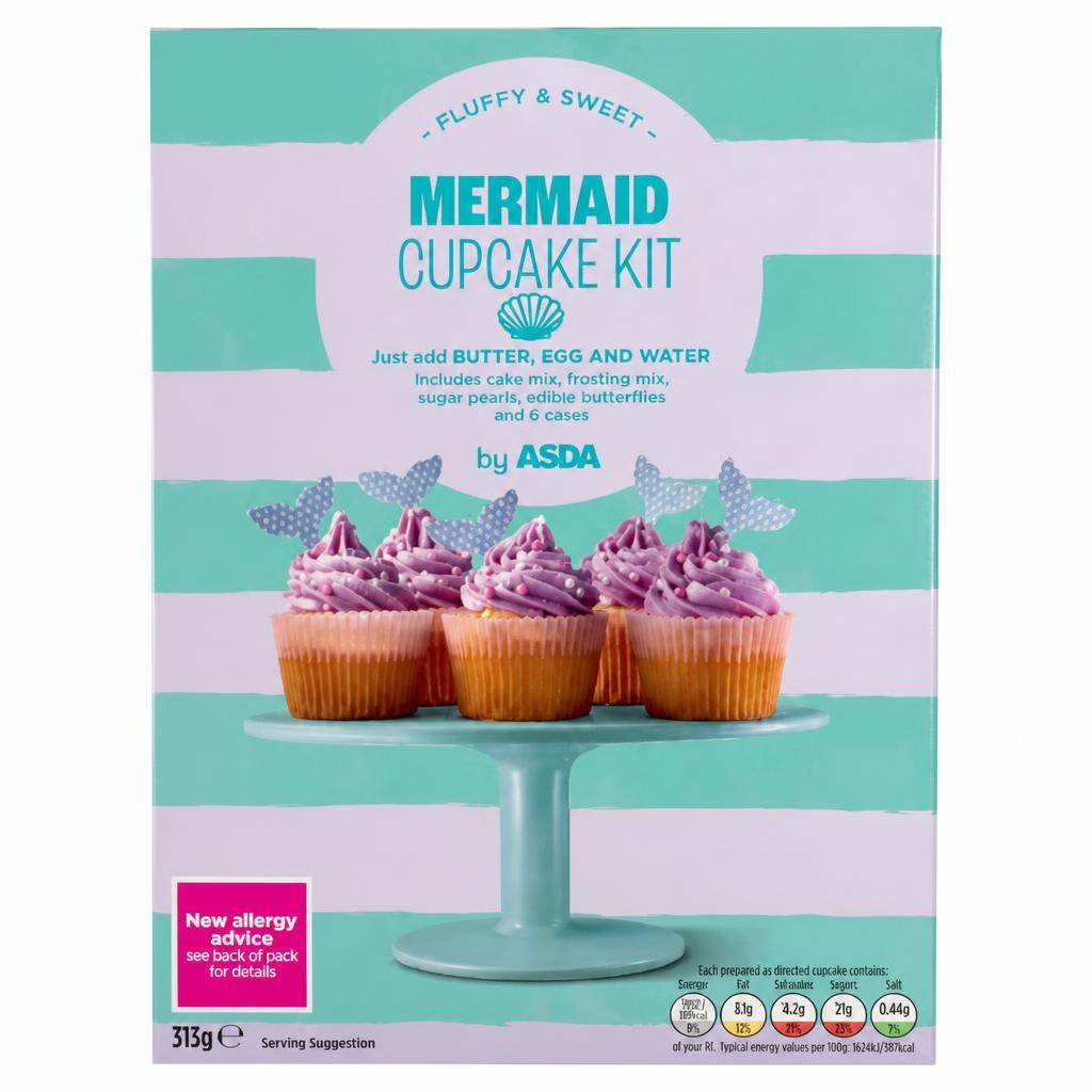 ASDA Mermaid Cupcake Kit 313g