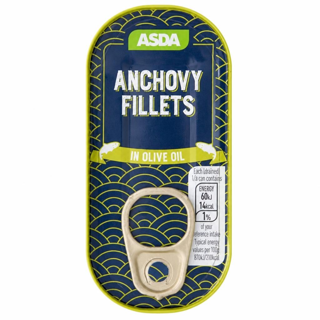 ASDA Anchovy Fillets in Olive Oil 50g